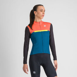 SPORTFUL χειμερινές μακρυμάνικες φανέλες - PISTA THERMAL W - μπλε/μαύρο/πορτοκαλί
