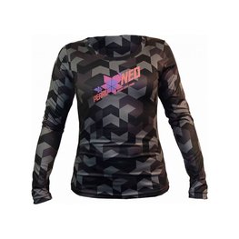 HAVEN θερινές μακρυμάνικες φανέλες - PEARL NEO LONG - μαύρο/ροζ