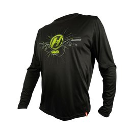 HAVEN θερινές μακρυμάνικες φανέλες - NAVAHO II LONG - μαύρο/πράσινο