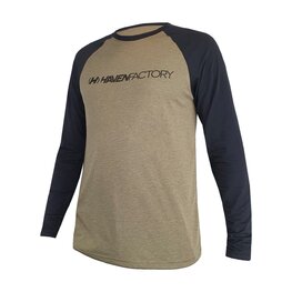 HAVEN θερινές μακρυμάνικες φανέλες - FACTORY TRAIL - μαύρο/καφέ