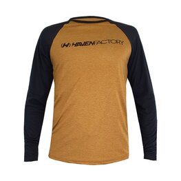 HAVEN θερινές μακρυμάνικες φανέλες - FACTORY TRAIL - μαύρο/καφέ