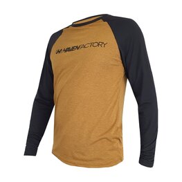 HAVEN θερινές μακρυμάνικες φανέλες - FACTORY TRAIL - μαύρο/καφέ