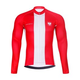 BONAVELO χειμερινές μακρυμάνικες φανέλες - POLAND WINTER - κόκκινο/λευκό