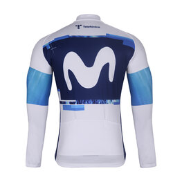 BONAVELO χειμερινές μακρυμάνικες φανέλες - MOVISTAR 2025 WINTER  - λευκό/μπλε