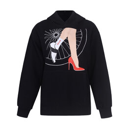 RIVANELLE φούτερ - LADY RULES - μαύρο/πολύχρωμο