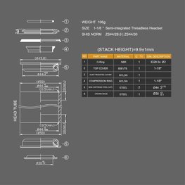 LONGUS σύνθεση κεφαλιού - HEADSET  - μαύρο