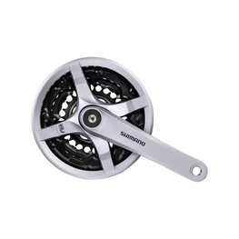 SHIMANO δισκοβραχίονες - TOURNEY TY501 170mm 42/34/24 - ασημένιο