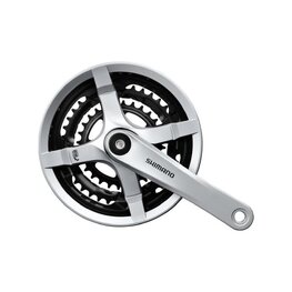 SHIMANO δισκοβραχίονες - TOURNEY TY501 170mm 48/38/28 - ασημένιο