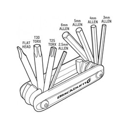 BLACKBURN εργαλεία - GRID 8 - μαύρο