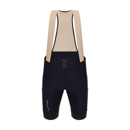 SANTINI κοντά παντελόνια με τιράντες - CARGO - μαύρο