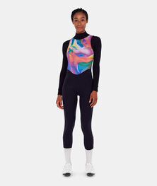 SANTINI μακριά παντελόνια με τιράντες - UNICO - μαύρο