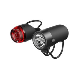 KNOG σετ φώτων - PLUG TWINPACK - μαύρο