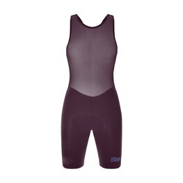 SANTINI κοντά παντελόνια με τιράντες - UNICO EDGE - μπορντό