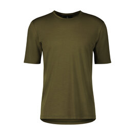 SCOTT κοντομάνικα μπλουζάκια - COMMUTER MERINO - καφέ