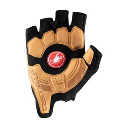 CASTELLI γάντια με κοντά δάχτυλο - ROSSO CORSA PRO - μαύρο/πορτοκαλί