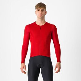 CASTELLI χειμερινές μακρυμάνικες φανέλες - FLY LS - κόκκινο