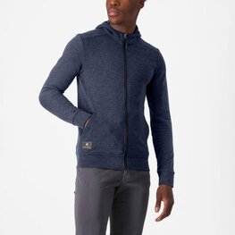 CASTELLI φούτερ - MILANO 2 FULL ZIP FLEECE - μπλε