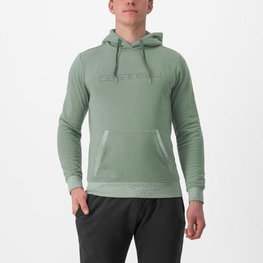 CASTELLI φούτερ - LOGO HOODIE - ανοιχτό πράσινο