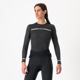 CASTELLI μακρυμάνικα μπλουζάκια - MERINO SEAMLESS W - μαύρο