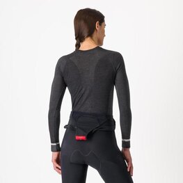 CASTELLI μακρυμάνικα μπλουζάκια - MERINO SEAMLESS W - μαύρο