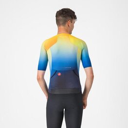 CASTELLI κοντομάνικες φανέλα - FREE SPEED 3 RACE TOP - μπλε/κίτρινο
