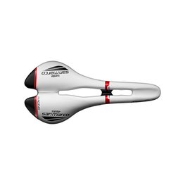SELLE SAN MARCO σέλες - ASPIDE OPEN-FIT RACING NARROW - λευκό/μαύρο/κόκκινο
