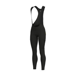 ALÉ μακριά παντελόνια με τιράντες - OFF ROAD - GRAVEL STONES CARGO 2.0 - μαύρο