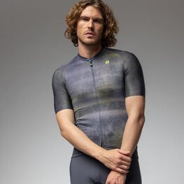 ALÉ κοντομάνικες φανέλα - OFF ROAD - GRAVEL TRACCIA - μαύρο/κίτρινο/μωβ