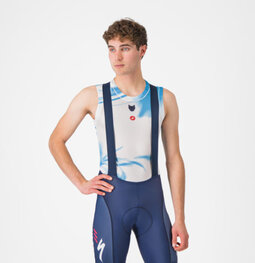 CASTELLI μπλουζάκια με ράντες - PRO MESH QUICK STEP 2025 - λευκό/μπλε