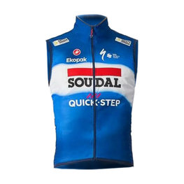 CASTELLI γιλέκα - SOUDAL QUICK-STEP 2024 PRO LIGHT WIND - μπλε/λευκό/κόκκινο
