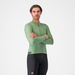 CASTELLI χειμερινές μακρυμάνικες φανέλες - ESPRESSO THERMAL - ανοιχτό πράσινο