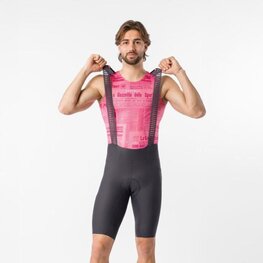 CASTELLI κοντά παντελόνια με τιράντες - GIRO TROFEO 2 - γκρί