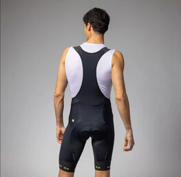 ALÉ κοντά παντελόνια με τιράντες - STRADA 2.0 PR-E - μαύρο/κίτρινο