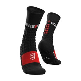 COMPRESSPORT κάλτσες κλασικές - PRO RACING WINTER RUN - μαύρο/κόκκινο