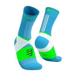 COMPRESSPORT κάλτσες κλασικές - ULTRA TRAIL SOCKS V2.0 - μπλε/πράσινο