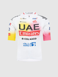 PISSEI κοντομάνικες φανέλα - UAE TEAM EMIRATES REPLICA - GIRO + TOUR 24 - λευκό/ροζ/κίτρινο