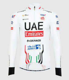 PISSEI χειμερινές μακρυμάνικες φανέλες - UAE TEAM EMIRATES 2024 - λευκό