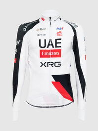 PISSEI θερινές μακρυμάνικες φανέλες - UAE TEAM EMIRATES - XRG 2026 REPLICA - λευκό/κόκκινο/μαύρο