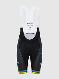 PISSEI κοντά παντελόνια με τιράντες - TADEJ POGACAR WORLD CHAMP REPLICA - μαύρο