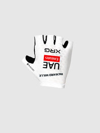 PISSEI γάντια με κοντά δάχτυλο - UAE TEAM EMIRATES XRG 2025 - λευκό/μαύρο