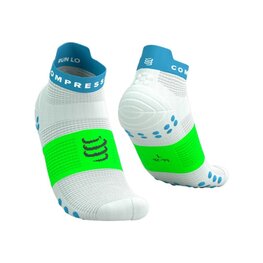 COMPRESSPORT καλτσάκια - PRO RACING SOCKS V4.0 RUN - λευκό/πράσινο