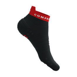 COMPRESSPORT καλτσάκια - PRO RACING V4.0 RUN LOW - μαύρο/κόκκινο