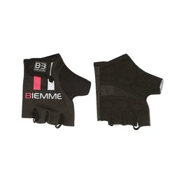 γάντια με κοντά δάχτυλο - STRAPS - ροζ/μαύρο/λευκό