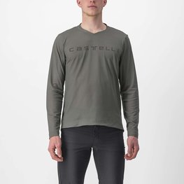 CASTELLI θερινές μακρυμάνικες φανέλες - TRAIL TECH 2 - γκρί