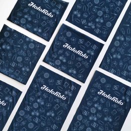 μαντήλι λαιμού - HOLOKOLO MIDNIGHT - λευκό/μπλε