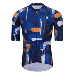 HOLOKOLO κοντή φανέλα και κοντό παντελόνι - STROKES  - πορτοκαλί/μαύρο/μπλε