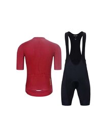 HOLOKOLO κοντή φανέλα και κοντό παντελόνι - EYELET - μπορντό