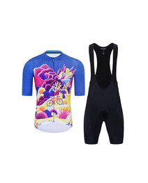 HOLOKOLO κοντή φανέλα και κοντό παντελόνι - VOYAGE - πολύχρωμο/μπλε