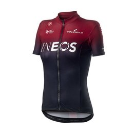 CASTELLI κοντομάνικες φανέλα - TEAM INEOS 2019 LADY - κόκκινο/μαύρο