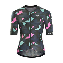 MONTON κοντομάνικες φανέλα - AUTUMN COLORS - μαύρο/μπλε/ροζ